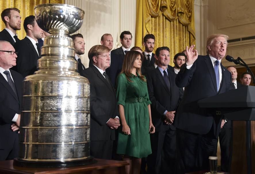  I Pinguini di Pittsburgh non hanno disertato il tradizionale ricevimento alla Casa Bianca, riservato ai vincitori della Stanley Cup 